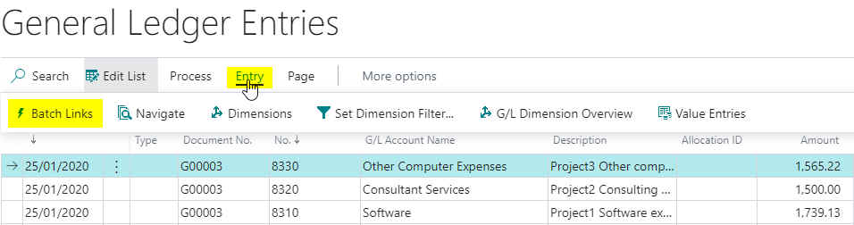 GLE Batch Links GLE Batch Links